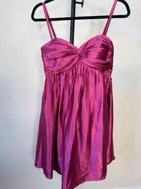 SATIN BABYDOLL COCKTAIL PARTY DRESS, SIZE 6
